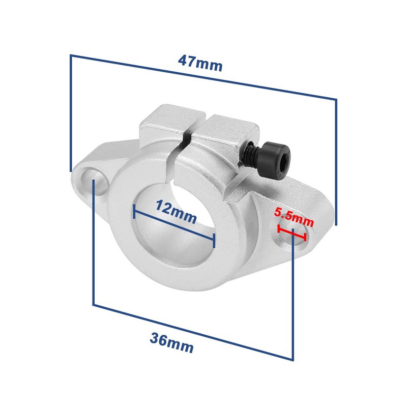 SG Store 4 Pieces SHF12 Shaft Support Blocks 12mm Linear