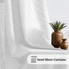 Linen Pleated Curtains for Living Room, White Semi Sheer Curtains