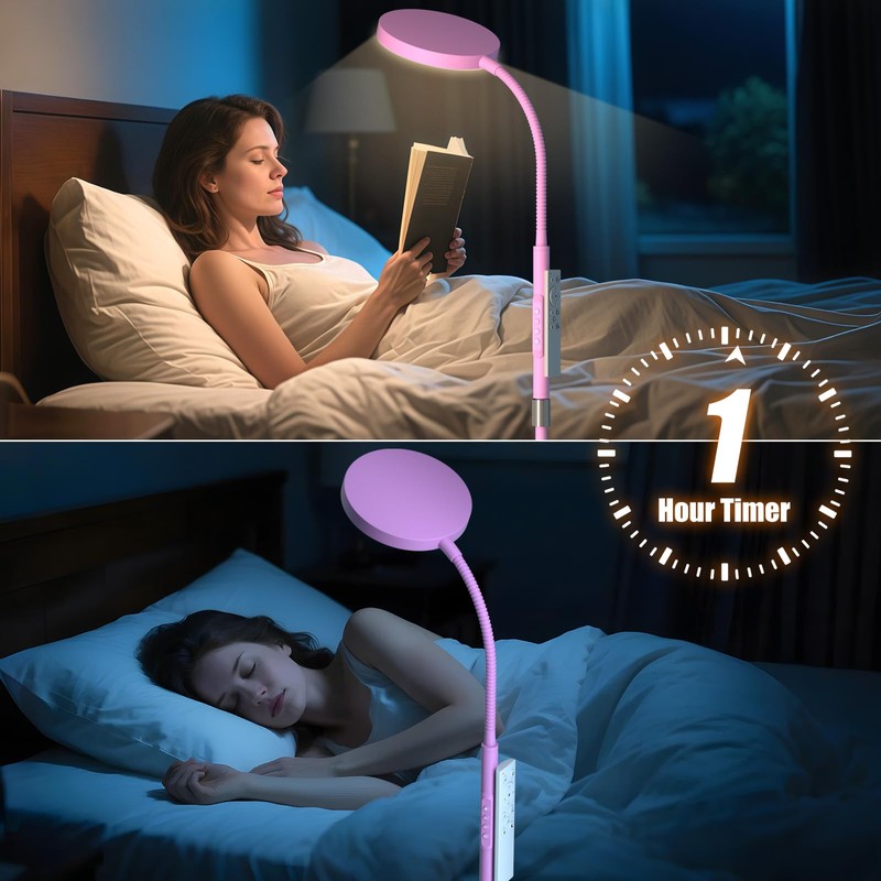 PACOVY Floor Lamp, Adjustable Height Floor Lamps for Living Room