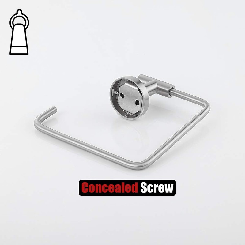 JQK Towel Ring, Stainless Steel Square Ring Towel Holder for