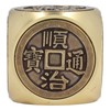 Metal Figertip Rotating Cube Embossed 6 Sided Anti Anxiety Stress
