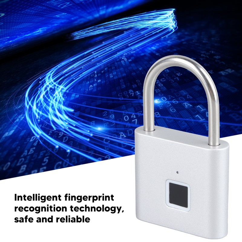 Fingerprint Padlock High Security Fast Unlocking Waterproof Long Lasting Smart