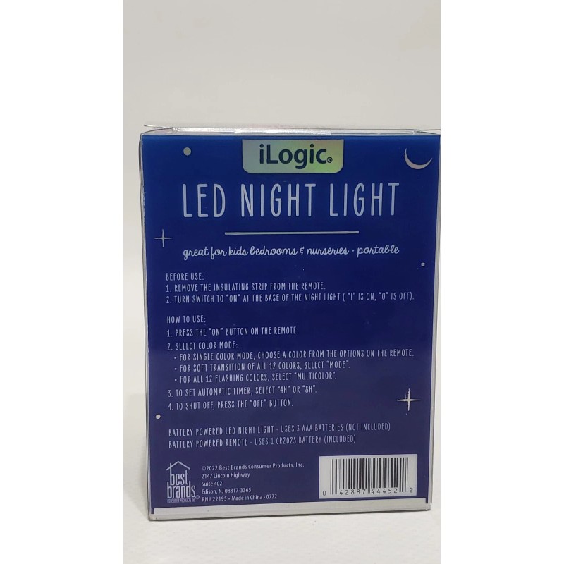 Ilogic 'Dog' Led Night Light, 3 Light Modes, 12 Changing