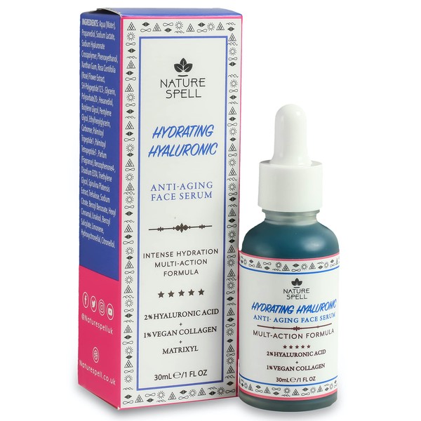 Nature Spell Hyaluronic acid anti-ageing face serum - reduces fine lines and wrinkles, tightens the skin for youthful glow