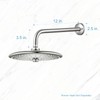OFFO Shower Arm with Flange, 12 in Brushed Nickel Wall