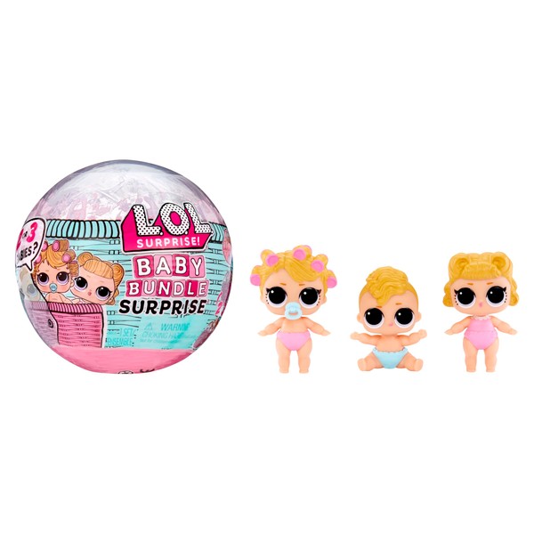 LOL Surprise Baby Bundle Surprise - Collectible Dolls with a Baby Theme - Twins, Triplets or Pets with a Water Reveal - 2 or 3 Dolls Included - Great for Girls Ages 3+