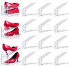 TOOKNIN Adjustable Shoe Slots Organizer,12PACK Transparent Shoe Stackers Shoe Rack