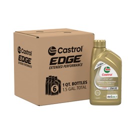 Castrol Edge Extended Performance 0W-20 Motor Oil 1 Quart, Pack of 6
