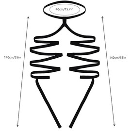 AndThere Rave Leg Wraps Elastic Thigh Garter Leg Straps Plus Size Dancing Music Festivals Cosplay Outfits for Women, Blue