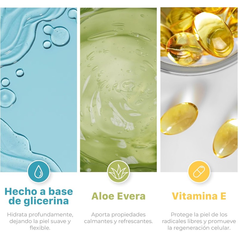 Set de Jabones de Glicerina con Vitamina E 4 Pack