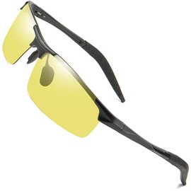 MOTELAN Men's Photochromic Polarized UV400 Sunglasses for Outdoor Fishing Golf Beach Baseball Sports (Light Yellow)