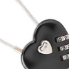 HilBeliFU Heart Lock Combination Lock, 3 Digit Code Heart Shaped