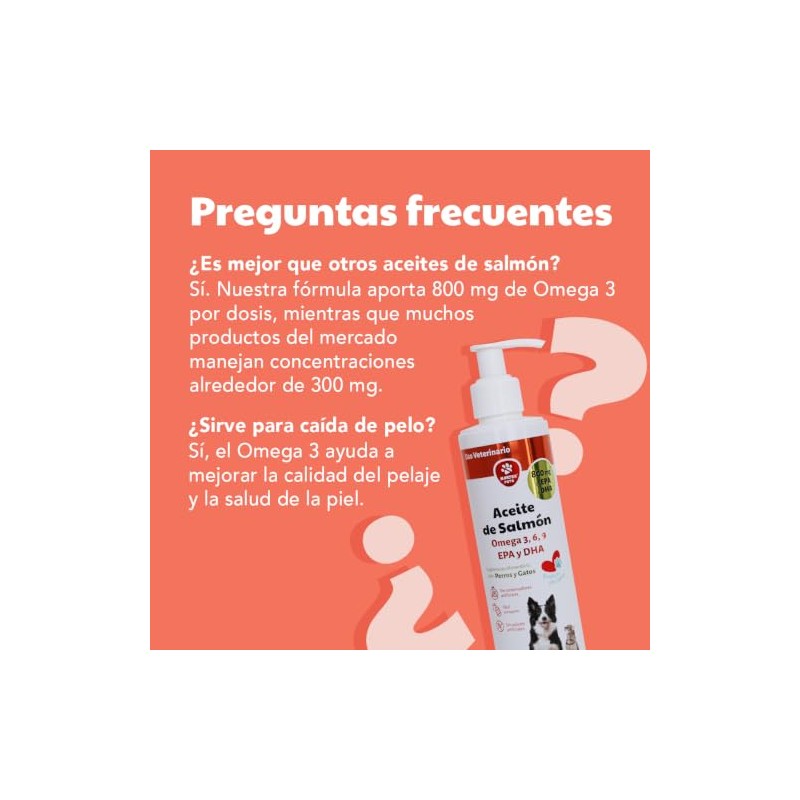 Aceite de Salmon para Perros y Gatos Omega 3, 6