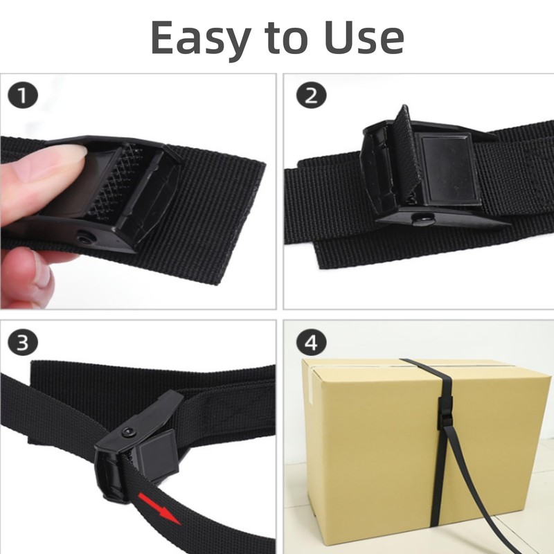 MEZOKUCEL 4 Pieces Heavy Duty Lashing Straps,1In(2.5cm) x 157In(4m) Cinch