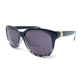 Incredible Bargains The Paris Bifocal Reading Sunglasses Round Butterfly Sun Readers for Women + 2.00 Black Tortoise with Smoke