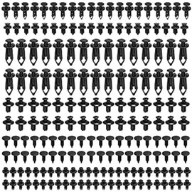 Pack of 190 Car Mounting Clips, Universal Door Trim Mounting Clips, Bumpers, Plastic Clips Set, with Plastic Rivets, Universal Clips, Expansion Rivets, Plastic