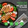 NutriChef Cast Iron Reversible Grill Plate, 18” Flat Skillet Griddle