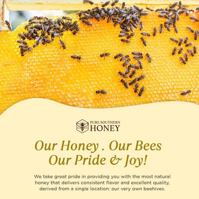 Pure Southern Honey- Raw & Unfiltered Honey - 3lbs Flavor