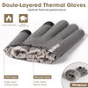 Rahhint Thermal Winter Gloves for Men Women Pure Wool Knit