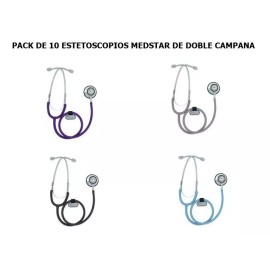 MedStar Estetoscopio Medstar De Doble Campana Pack 10 Pzs