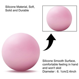 WOVTE Massage Lacrosse Ball for Myofascial Release, Foot, Back, Trigger Point Treatment Ball, Muscle Knot, Yoga (Pink)