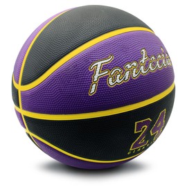 Fantecia Size 7 Basketball with Pump - Premium Street Rubber Indoor/Outdoor Ball for Training Match Games Women Men