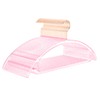 MIZGI Premium Clear Hangers (Pack of 50) Heavyduty- Pink Acrylic