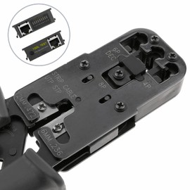 Crimping tool with RJ11 cable tester RJ12 RJ45 RJ9 - Cablematic