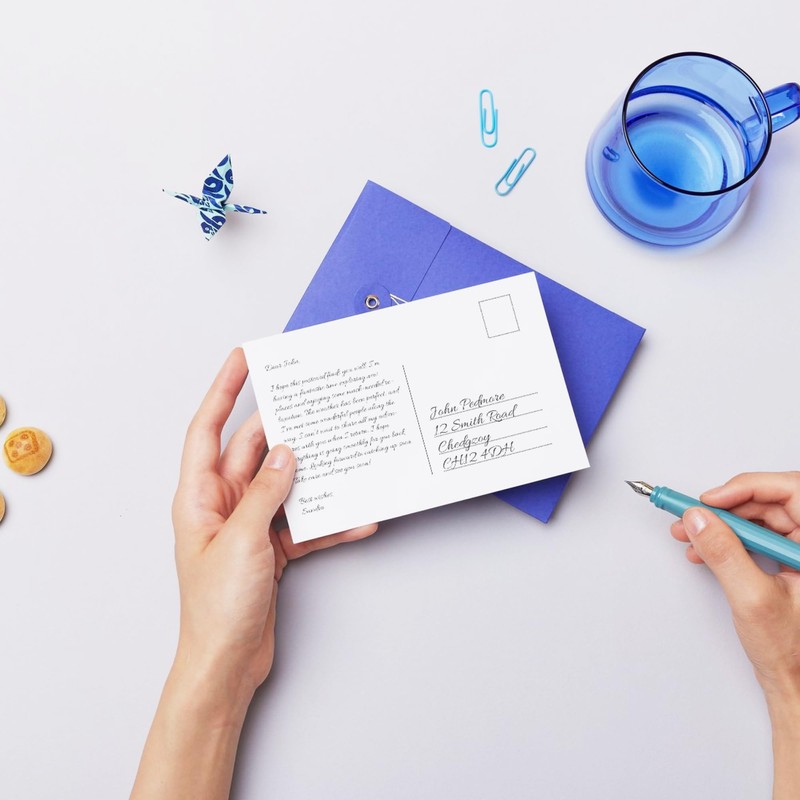 100 Blank Postcards, A6 350gsm Card, Perfect for Craft Projects