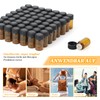Dondeen 60pcs 2 ml Braune Leere Glasflaschen,Mini Glasflasche mit Orifice