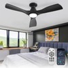 Depuley 42-Inch Ceiling Fans with Lights: Black 3 Blade Flush
