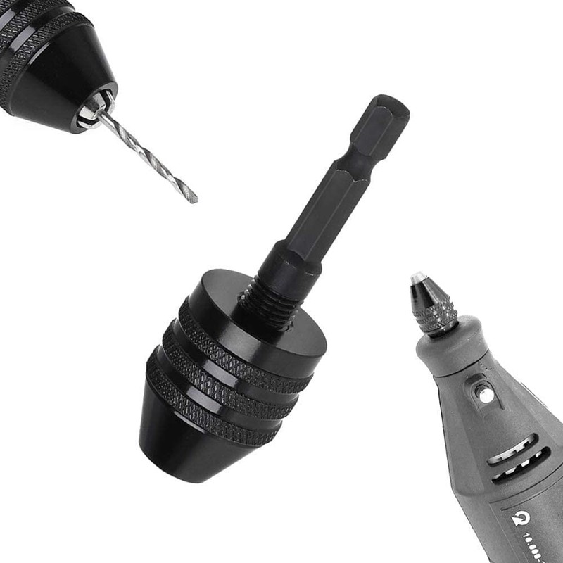 RZJZGZ 3 Pcs Keyless Drill Chuck Bit 1/4 Inch Hex