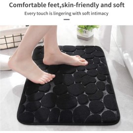 Unbranded Memory Foam Bath Mat Cobblestone Bathroom Rugs Super Water Absorbent