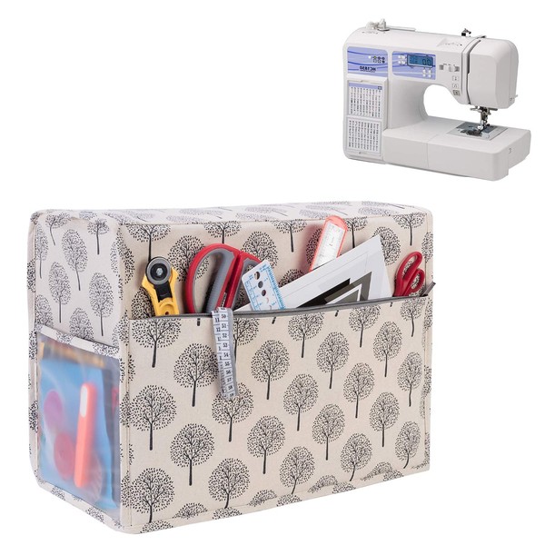 Yarwo Sewing Machine Cover, Dust Cover with Pockets for Most