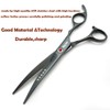7.0in Titanium Black Professional Pet Grooming Scissors Set,Straight & Thinning