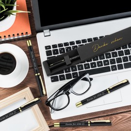 Tenare Set of 12 Thank You Gifts Thank You for Everything Ballpoint Pen Thank You Ballpoint Pen Metal Retractable Ballpoint Pen with Gift Boxes Farewell Thank You Gift for Teachers Colleagues Doctor