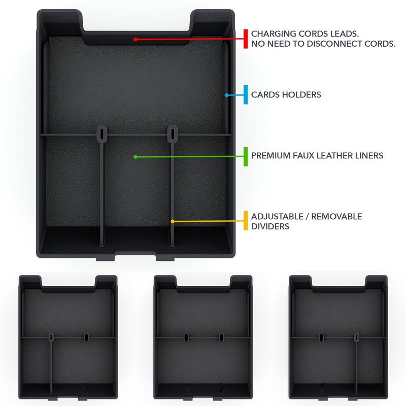 TWRAPS Armrest Organizer for Rivian R1T & Rivian R1S, Moving