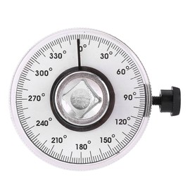 Car Rotary Protractor 1/2 Inch 360 Degree Torque Angle Measuring Tool Torsion Wrench with Adjustable Arm Rotation Angle Gauge