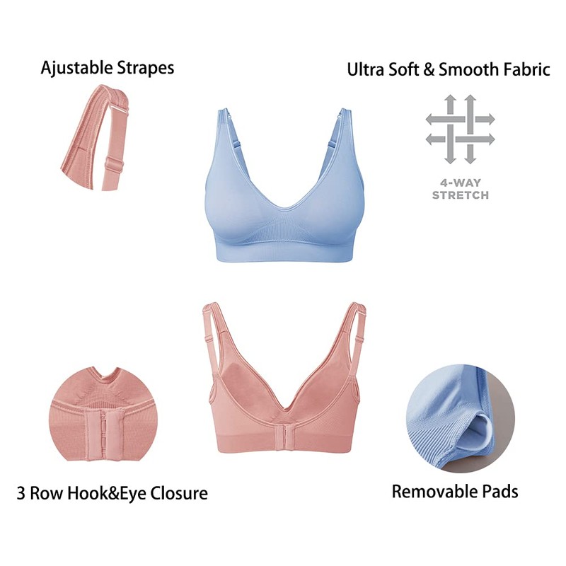 Comfyin Brasieres inalámbricos para Mujer, sin Cables, sin Costuras, con