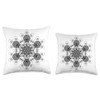 Black Fractal Metatron’s Cube Sacred Geometry MysticalDesign Throw Pillow