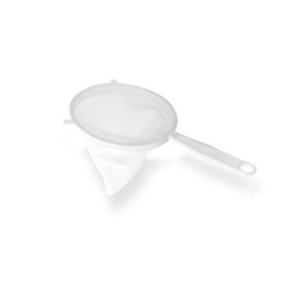 BRICOMIRAS - Multi-Purpose Kitchen Strainer 10 cm Fabric | Efficient Filter for Oil and Juices | Ergonomic Plastic Handle | Durable and Reusable, Fabric, 10 cm