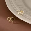 SLUYNZ Sterling Silver Bow Earrings for Women Small Bow Stud