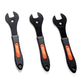3 Pcs Bike Cone Wrench Set Tool (17, 18, 19mm) Bicycle Wheel Pedal Hub Axle Nut Install Remover Cycling Spanner Hub Repair Removal Tool