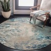 SAFAVIEH Madison Collection Area Rug - 10' Round, Blue &