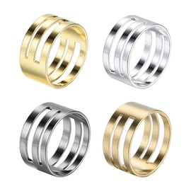 MECCANIXITY Jump Ring Opening Tool, Brass Circle Open and Close Tools for DIY Making Supplies Repair, Gold Silver Black Copper 4in 1 Set