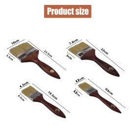 UYGTHI Paint Brush Set – Premium Fence Paint Brush And Art Brush Set With Assorted Sizes 1 Inch, 2 Inch, 3 Inch, 4 Inch – Ideal For Oil Painting, Drawing And Touch-Ups – Pack Of 4