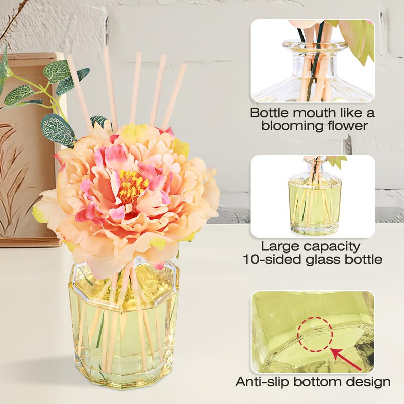 L'odeur Vill Reed Diffuser, 8.5 Oz(250ml) Fresh Linen Bathroom Diffuser