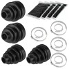Caltric 2 Rear Axle Inner Outer CV Boot Kit for