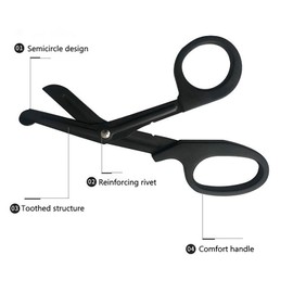 QYINXIU 2 PCS Bandage Scissors Trauma Shears, 7" Medical Scissors, Fluoride Coated Non-Stick Blades Stainless Steel Shears For Nursing Students, Doctor, Nurses