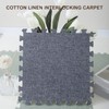 10pcs Cotton Linen Interlocking Carpet Tiles Anti Slip Floor Protection